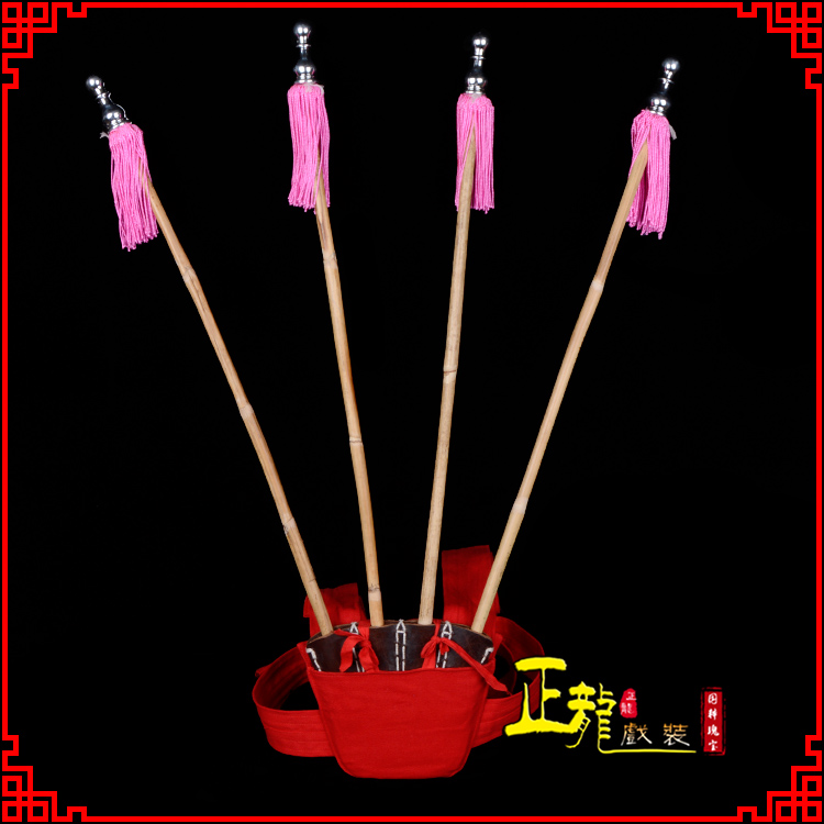 平武戏装戏曲用品靠旗男女大靠 靠板 正宗牛皮旗杆旗架