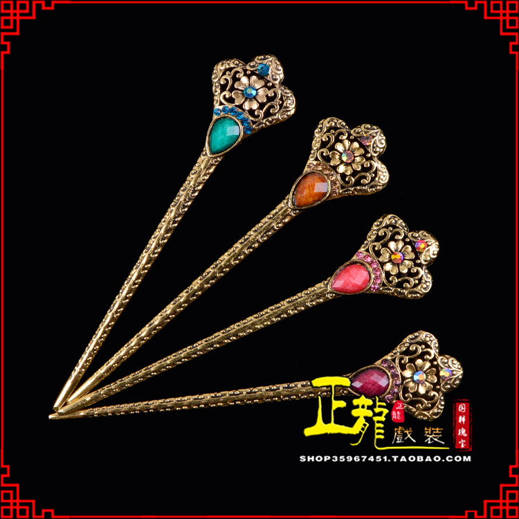 平武头饰老旦青衣员外夫人簪子 老旦发簪