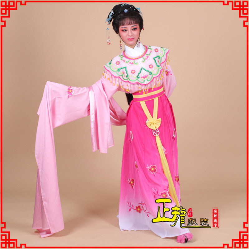 平武水袖青衣练功花旦服 梅花古装衣